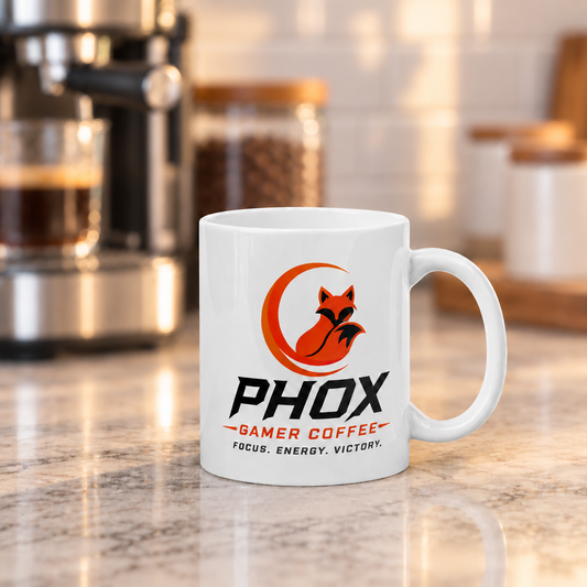 White glossy mug