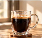 Glass coffee mug